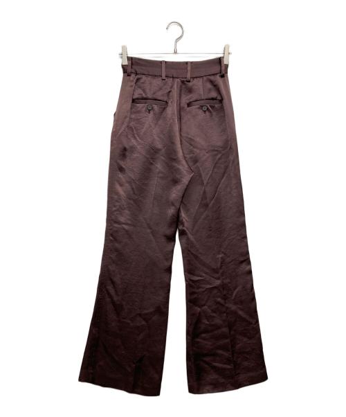 STUDIOUS（ステュディオス）STUDIOUS (ステュディオス) リンクルサテンセミフレアーパンツ レッド サイズ:1の古着・服飾アイテム