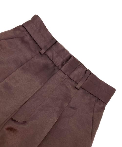 STUDIOUS（ステュディオス）STUDIOUS (ステュディオス) リンクルサテンセミフレアーパンツ レッド サイズ:1の古着・服飾アイテム