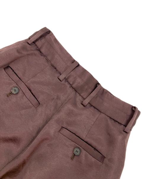 STUDIOUS（ステュディオス）STUDIOUS (ステュディオス) リンクルサテンセミフレアーパンツ レッド サイズ:1の古着・服飾アイテム