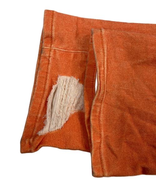 insane（インセイン）insane (インセイン) ダメージデニムパンツ オレンジ サイズ:3の古着・服飾アイテム