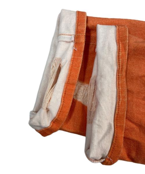 insane（インセイン）insane (インセイン) ダメージデニムパンツ オレンジ サイズ:3の古着・服飾アイテム