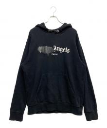 Palm Angels（パーム エンジェルス）の古着「SPRAYED LOGO HOODIE」｜ブラック