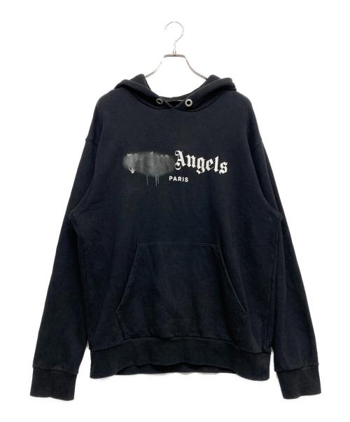 Palm Angels（パーム エンジェルス）Palm Angels (パーム エンジェルス) SPRAYED LOGO HOODIE ブラック サイズ:Lの古着・服飾アイテム