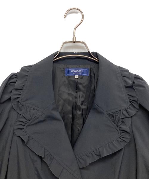 M'S GRACY（エムズグレイシー）M'S GRACY (エムズグレイシー) リル付きテーラードドレスコート ブラック サイズ:38の古着・服飾アイテム