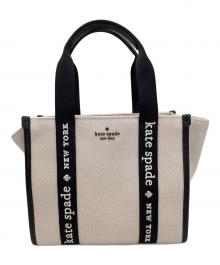 Kate Spade（ケイトスペード）の古着「キャンバスモールトートハンドバッグ」｜アイボリー
