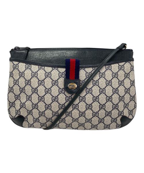 GUCCI（グッチ）GUCCI (グッチ) ショルダーバッグ ネイビーの古着・服飾アイテム