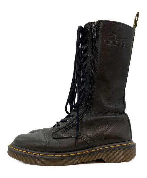 Dr.Martens（ドクターマーチン）Dr.Martens (ドクターマーチン) 14ホールロングブーツ ブラック サイズ:24の古着・服飾アイテム