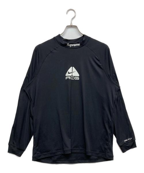 NIKE ACG（ナイキエーシージー）NIKE ACG (ナイキエーシージー) Supreme (シュプリーム) ジャージ アンダーシャツ ブラック サイズ:Mの古着・服飾アイテム