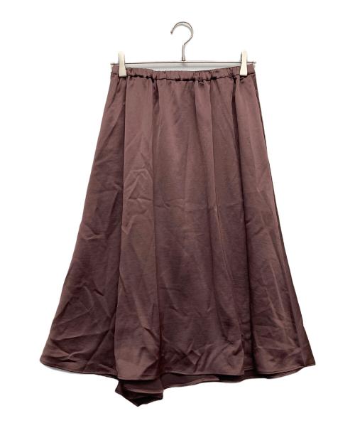 MACKINTOSH LONDON（マッキントッシュ ロンドン）MACKINTOSH LONDON (マッキントッシュ ロンドン) サテンスカート ブラウン サイズ:38の古着・服飾アイテム
