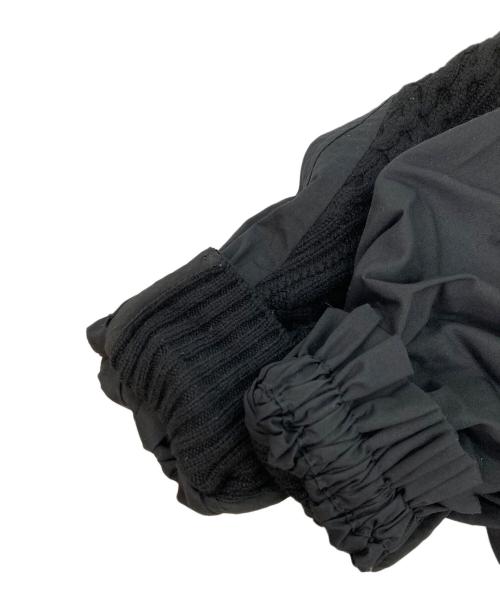 sacai（サカイ）sacai (サカイ) ドッキング ウール ニット シャツ ブラウス ブラック サイズ:2の古着・服飾アイテム