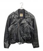 OPENROAD WILSONSオープンロード）の古着「レザーライダースジャケット」｜ブラック
