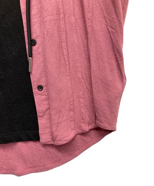 DIESEL（ディーゼル）DIESEL (ディーゼル) シャツ切替カットソー ピンク サイズ:XXSの古着・服飾アイテム