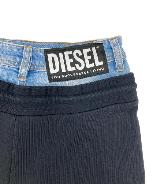 DIESEL（ディーゼル）DIESEL (ディーゼル) デニムスウエット切替スカート ブラック サイズ:Sの古着・服飾アイテム