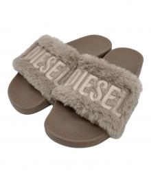 DIESEL（ディーゼル）の古着「VALLAボアロゴサンダル」｜ベージュ