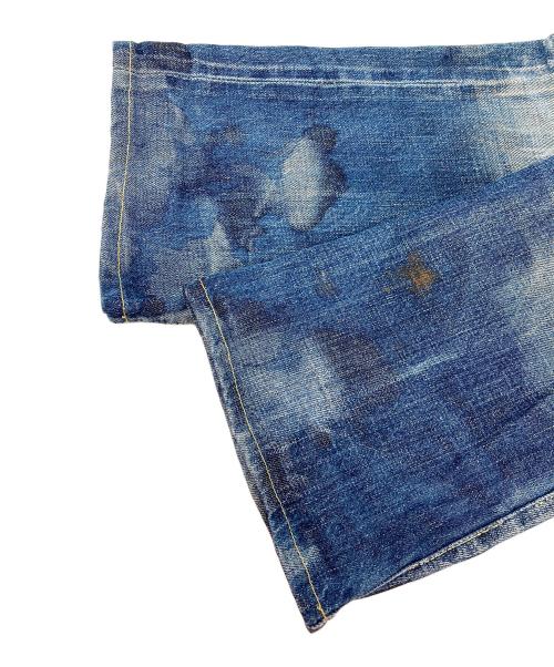 PLEIN FOUR（プランフォー）PLEIN FOUR (プランフォー) ダメージデニムパンツ ブルー サイズ:1の古着・服飾アイテム