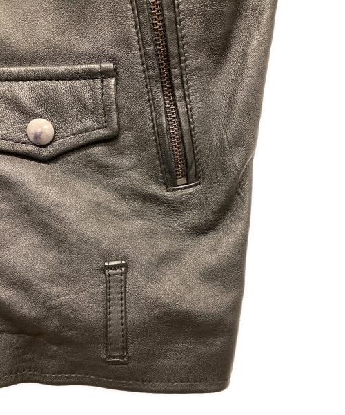 MACCHIA J（マッキアジェイ）macchia J (マッキアジェイ) ライダースジャケット ブラック サイズ:48の古着・服飾アイテム