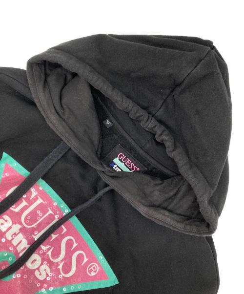 GUESS（ゲス）GUESS (ゲス) atmos (アトモス) badmood (バッドムード) プルオーバーパーカー ブラック サイズ:Mの古着・服飾アイテム