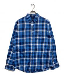 CHAPS（チャップス）の古着「チェックシャツ」｜ブルー