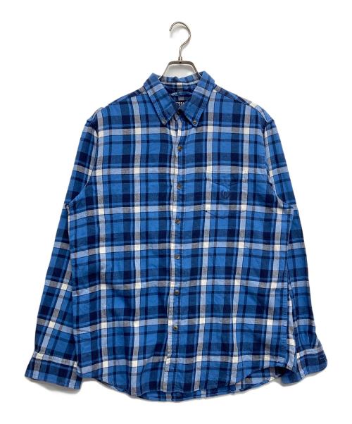 CHAPS（チャップス）CHAPS (チャップス) チェックシャツ ブルー サイズ:Lの古着・服飾アイテム