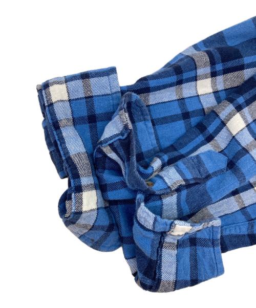 CHAPS（チャップス）CHAPS (チャップス) チェックシャツ ブルー サイズ:Lの古着・服飾アイテム