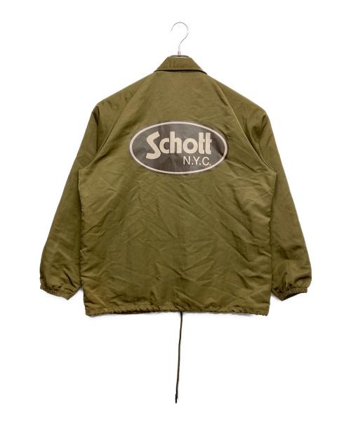 Schott（ショット）Schott (ショット) COACH JACKET OVAL LOGO グリーン サイズ:Mの古着・服飾アイテム