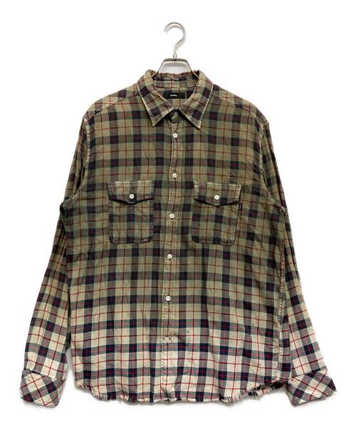DIESEL（ディーゼル）DIESEL (ディーゼル) チェックシャツ グリーン サイズ:XLの古着・服飾アイテム