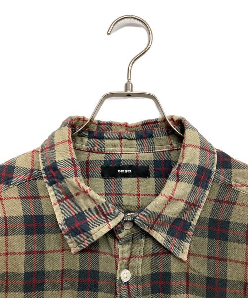 DIESEL（ディーゼル）DIESEL (ディーゼル) チェックシャツ グリーン サイズ:XLの古着・服飾アイテム