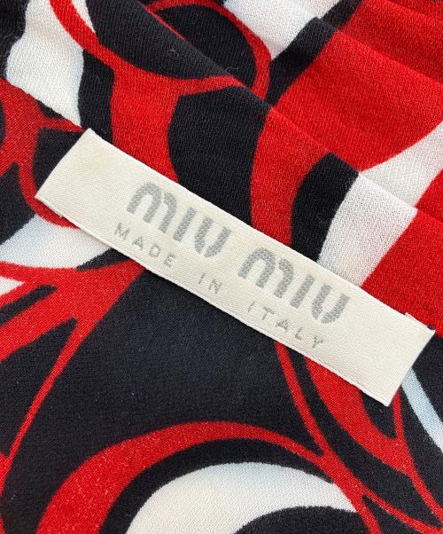 MIU MIU（ミュウミュウ）MIU MIU (ミュウミュウ) ノースリーブワンピース レッド サイズ:40の古着・服飾アイテム