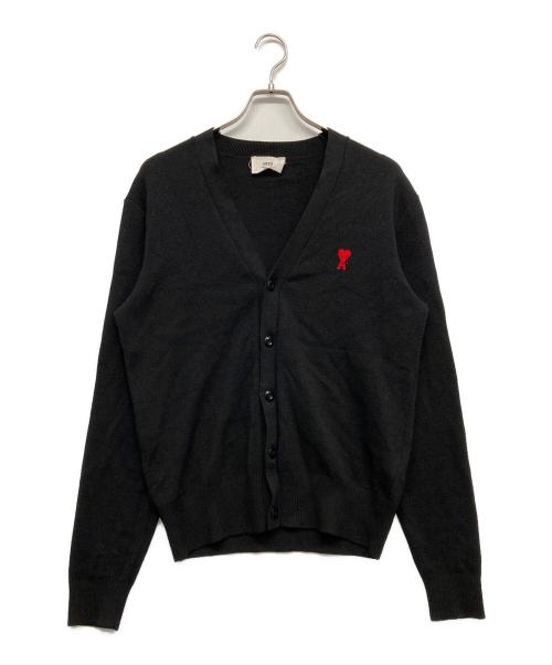 AMI PARIS（アミ パリス）AMI PARIS (アミ パリス) 刺繍カーディガン ブラック サイズ:FREEの古着・服飾アイテム