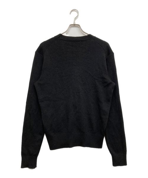 AMI PARIS（アミ パリス）AMI PARIS (アミ パリス) 刺繍カーディガン ブラック サイズ:FREEの古着・服飾アイテム