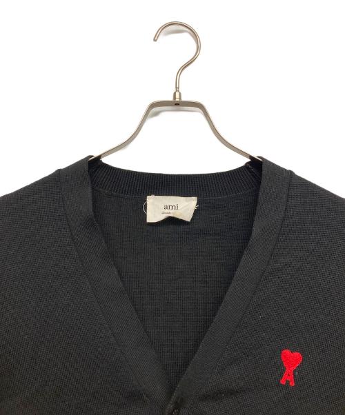 AMI PARIS（アミ パリス）AMI PARIS (アミ パリス) 刺繍カーディガン ブラック サイズ:FREEの古着・服飾アイテム