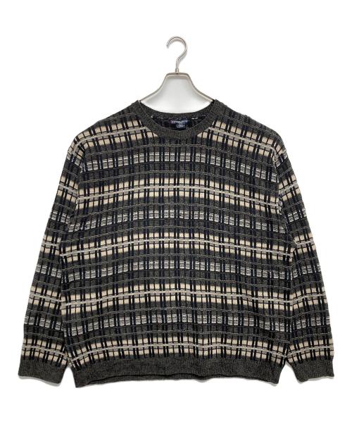 KNIGHTSBRIDGE（ナイツブリッジ）knightsbridge (ナイツブリッジ) レーヨン混ニット ブラック サイズ:EXTRA LARGEの古着・服飾アイテム