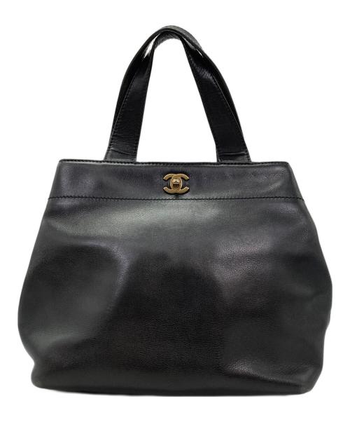 CHANEL（シャネル）CHANEL (シャネル) ココマークターンロックトートバック ブラックの古着・服飾アイテム