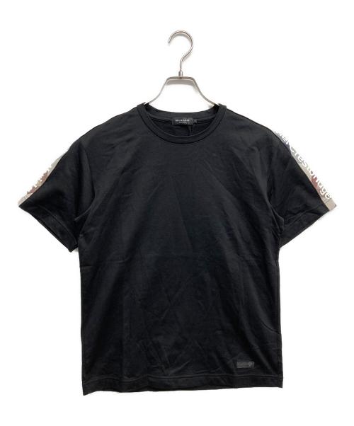 BLACK LABEL CRESTBRIDGE（ブラックレーベル クレストブリッジ）BLACK LABEL CRESTBRIDGE (ブラックレーベル クレストブリッジ) コットンTシャツ ブラック サイズ:Mの古着・服飾アイテム