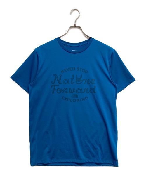 THE NORTH FACE（ザ ノース フェイス）THE NORTH FACE (ザ ノース フェイス) プリントTシャツ ブルー サイズ:Lの古着・服飾アイテム