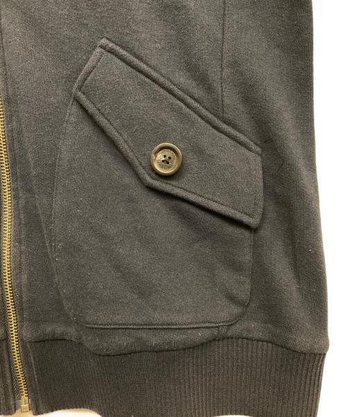 BURBERRY BLACK LABEL（バーバリーブラックレーベル）BURBERRY BLACK LABEL (バーバリーブラックレーベル) ロゴ刺繍 スウェットジップブルゾン ネイビー サイズ:2の古着・服飾アイテム