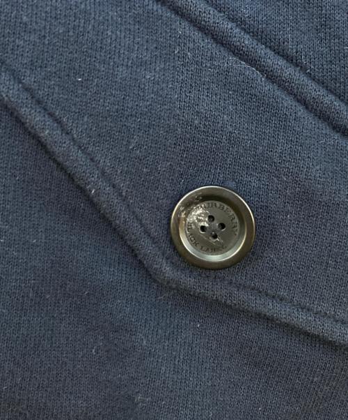 BURBERRY BLACK LABEL（バーバリーブラックレーベル）BURBERRY BLACK LABEL (バーバリーブラックレーベル) ロゴ刺繍 スウェットジップブルゾン ネイビー サイズ:2の古着・服飾アイテム