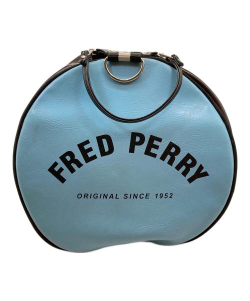 FRED PERRY（フレッドペリー）FRED PERRY (フレッドペリー) 2way レザーボストンバッグ ブラウンの古着・服飾アイテム