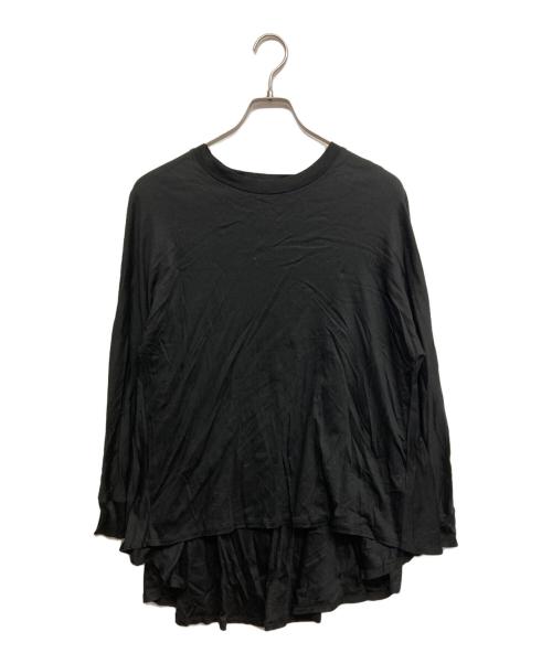 COGTHEBIGSMOKE（コグザビッグスモーク）COGTHEBIGSMOKE (コグザビッグスモーク) レーヨン混カットソー ブラック サイズ:FREEの古着・服飾アイテム