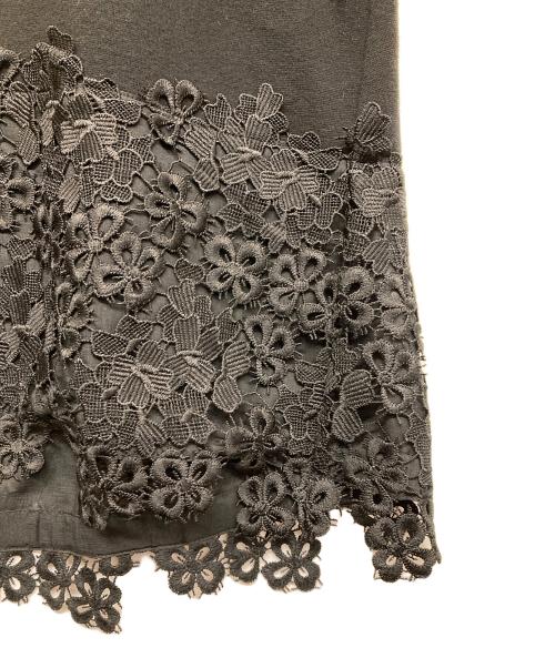 BEARDSLEY（ビアズリー）BEARDSLEY (ビアズリー) 裾レースブラウス ブラック サイズ:Fの古着・服飾アイテム