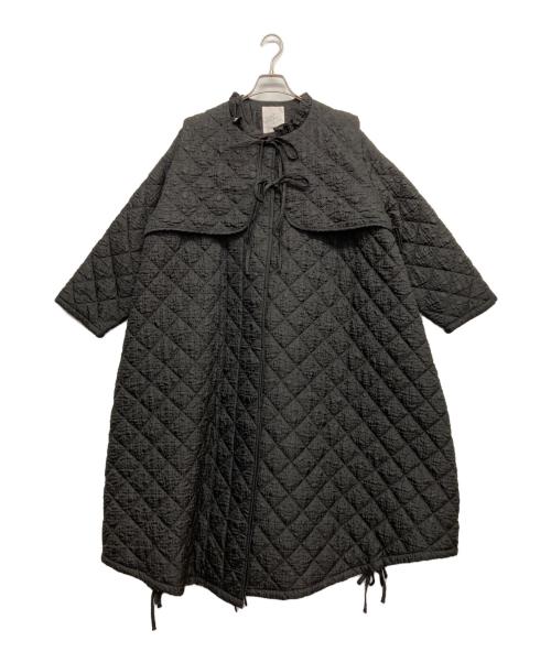 AYA（アヤ）aya (アヤ) CAROLINA GLASER (カロリナ グレイサー) キルティング フリルコート ブラック サイズ:無しの古着・服飾アイテム
