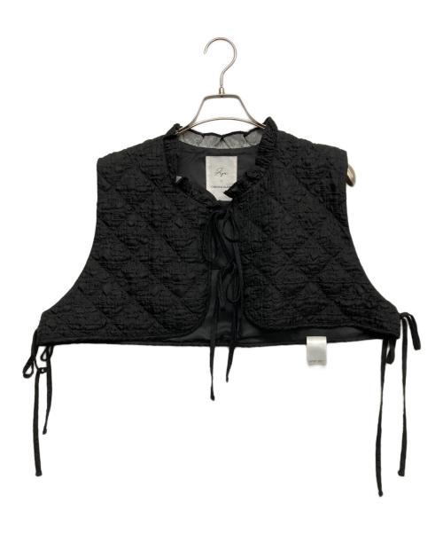 AYA（アヤ）aya (アヤ) CAROLINA GLASER (カロリナ グレイサー) キルティング フリルコート ブラック サイズ:無しの古着・服飾アイテム