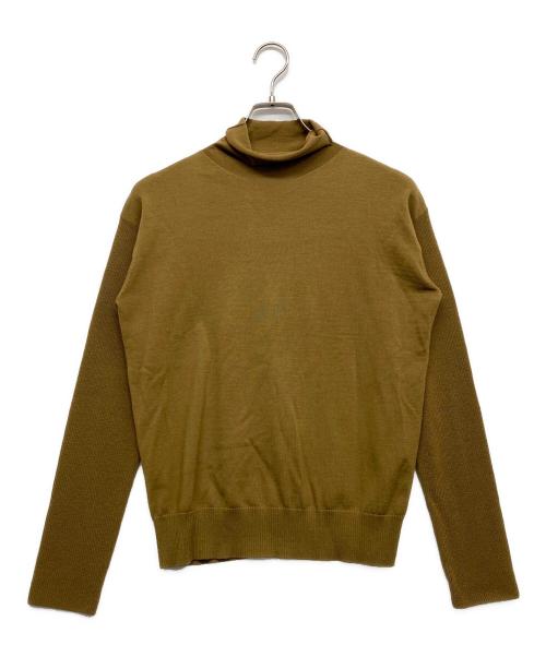 GALERIE VIE（ギャルリーヴィー）GALERIE VIE (ギャルリーヴィー) ウーステッドウール タートルネックプルオーバー ブラウン サイズ:Fの古着・服飾アイテム