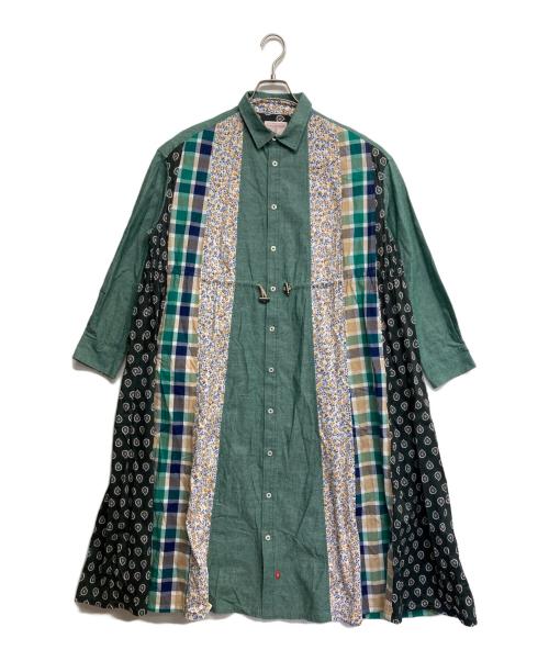 KAWATANI SHIRT（カワタニシャツ）kawatani shirt (カワタニシャツ) シャツワンピース グリーン サイズ:Mの古着・服飾アイテム