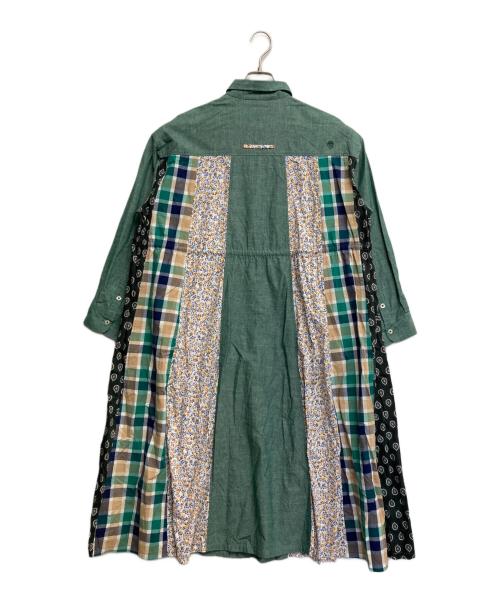 KAWATANI SHIRT（カワタニシャツ）kawatani shirt (カワタニシャツ) シャツワンピース グリーン サイズ:Mの古着・服飾アイテム