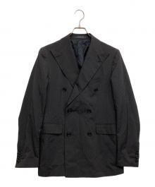 TAGLIATORE（タリアトーレ）の古着「ウールシルクダブルブレストジャケット」｜ブラック
