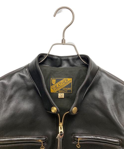 Y'2 leather（ワイツーレザー）Y'2 leather (ワイツーレザー) ホースレザージャケット ネイビー サイズ:36の古着・服飾アイテム