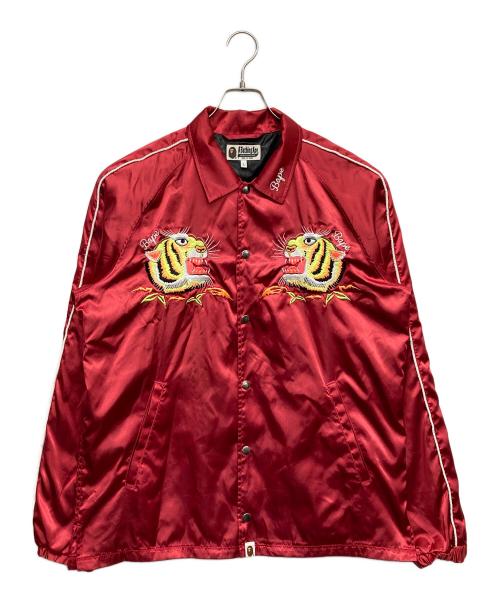 A BATHING APE（ア ベイシング エイプ）A BATHING APE (ア ベイシング エイプ) スーベニアジャケット レッド サイズ:Lの古着・服飾アイテム