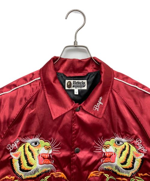 A BATHING APE（ア ベイシング エイプ）A BATHING APE (ア ベイシング エイプ) スーベニアジャケット レッド サイズ:Lの古着・服飾アイテム
