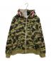 A BATHING APE（ア ベイシング エイプ）の古着「1stカモグリーンリバーシブルフルジップパーカー」｜グレー×グリーン